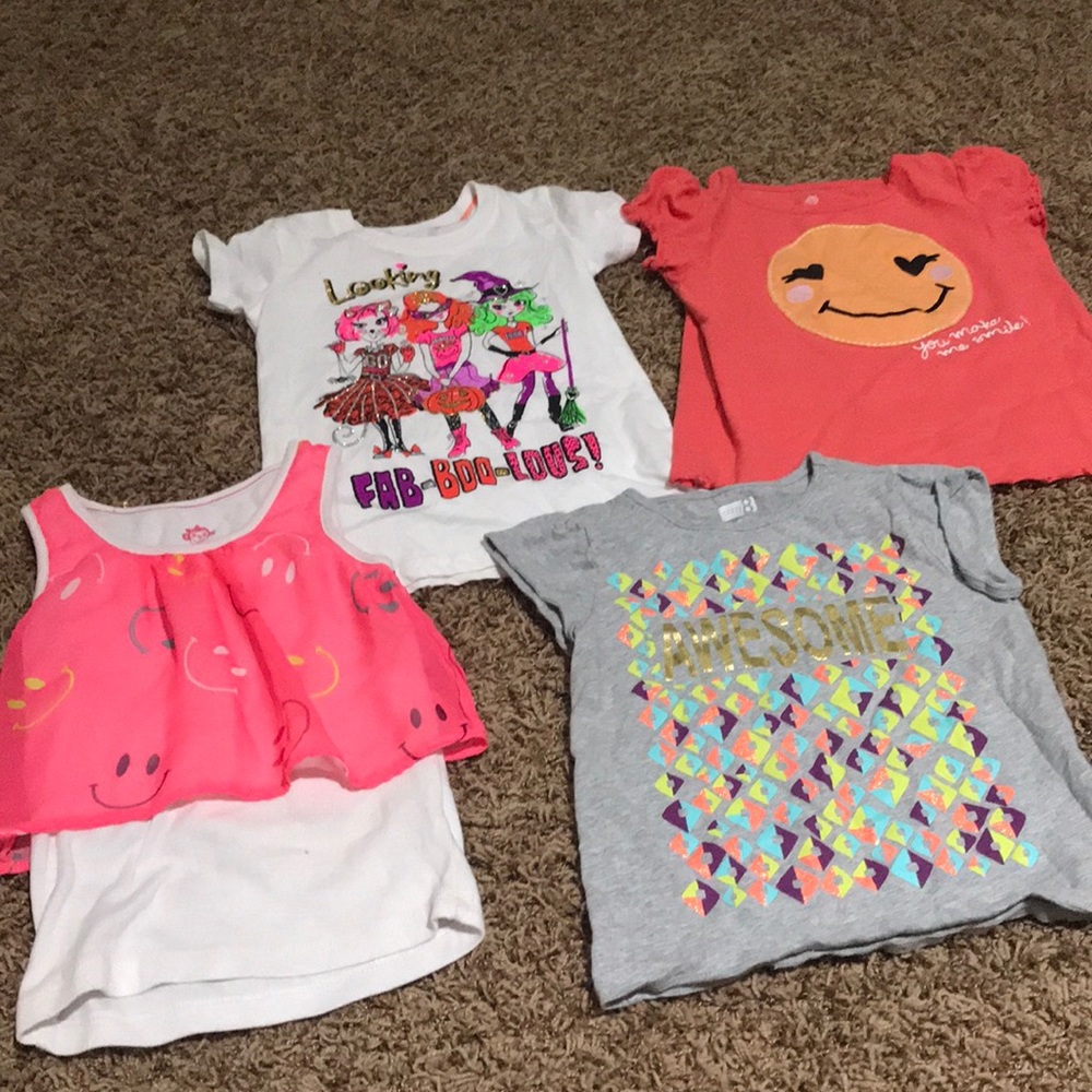 Four toddler T-shirts size 5T